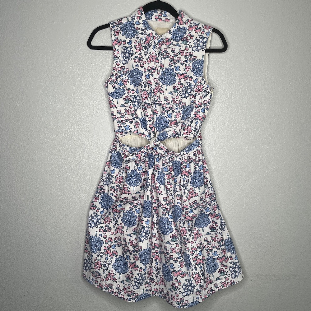 ModCloth floral print where my picnic people dress S